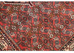 Tappeto Hamadan Stilizzato Rosso Mattone Blu Scuro 100x152 Cm