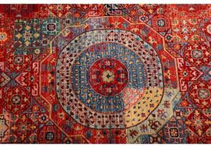 Tappeto Kairo Medaglione Rosso Blu Corsia 85x393 Cm