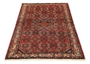 Tappeto Hamadan Stilizzato Rosso Mattone Blu Scuro 100x152 Cm
