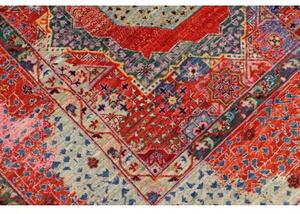 Tappeto Kairo Patchwork Rosso Blu 198x296 Cm