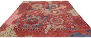 Tappeto Kairo Stilizzato Rosso Blu 246x300 Cm