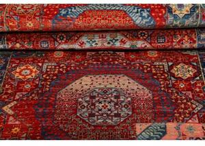 Tappeto Kairo Medaglione Rosso Blu Corsia 85x393 Cm