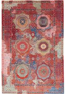 Tappeto Kairo Patchwork Rosso Blu 198x296 Cm