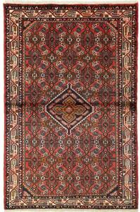Tappeto Hamadan Stilizzato Rosso Mattone Blu Scuro 100x152 Cm