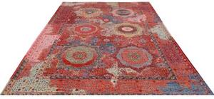 Tappeto Kairo Patchwork Rosso Blu 198x296 Cm