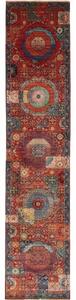 Tappeto Kairo Medaglione Rosso Blu Corsia 85x393 Cm