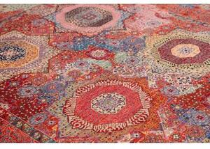 Tappeto Kairo Patchwork Rosso Blu 198x296 Cm