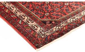 Tappeto Hamadan Stilizzato Rosso Mattone Blu Scuro 98x143 Cm