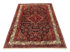 Tappeto Hamadan Stilizzato Blu Scuro Rosso Mattone 112x175 Cm