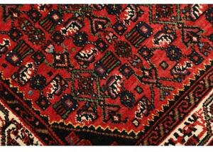 Tappeto Hamadan Stilizzato Rosso Nero 104x157 Cm