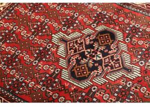 Tappeto Hamadan Stilizzato Rosso Blu Scuro 108x148 Cm