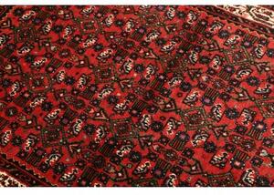 Tappeto Hamadan Stilizzato Rosso Nero 104x157 Cm