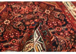 Tappeto Hamadan Stilizzato Blu Scuro Rosso Mattone 112x175 Cm