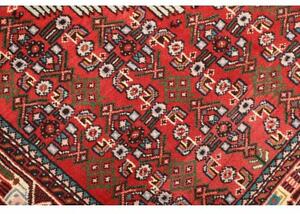 Tappeto Hamadan Stilizzato Rosso Blu Scuro 108x148 Cm