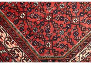 Tappeto Hamadan Stilizzato Rosso Mattone Blu Scuro 98x143 Cm