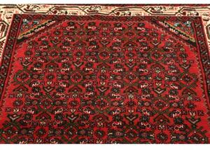 Tappeto Hamadan Stilizzato Rosso Avorio 114x148 Cm