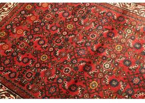 Tappeto Hamadan Stilizzato Rosso Avorio 105x154 Cm