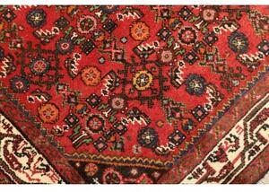 Tappeto Hamadan Stilizzato Rosso Avorio 105x154 Cm