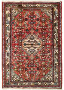 Tappeto Hamadan Stilizzato Rosso Beige 102x150 Cm