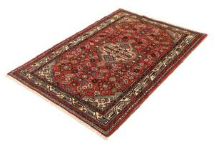 Tappeto Hamadan Stilizzato Rosso Beige 102x150 Cm