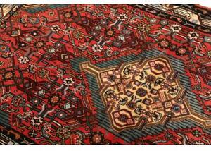 Tappeto Hamadan Stilizzato Rosso Blu Petrolio 103x168 Cm