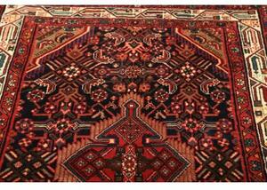 Tappeto Hamadan Stilizzato Blu Scuro Rosso Mattone 112x175 Cm