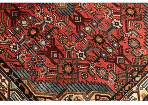 Tappeto Hamadan Stilizzato Rosso Blu Petrolio 103x168 Cm