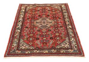 Tappeto Hamadan Stilizzato Rosso Beige 102x150 Cm