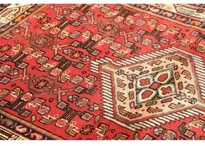 Tappeto Hamadan Stilizzato Rosso Beige 102x150 Cm