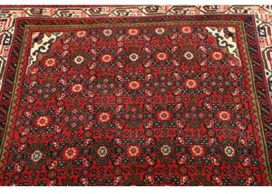 Tappeto Hamadan Stilizzato Rosso Blu Scuro 103x159 Cm