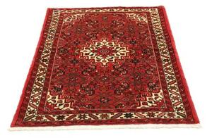 Tappeto Hamadan Stilizzato Rosso Avorio 102x147 Cm