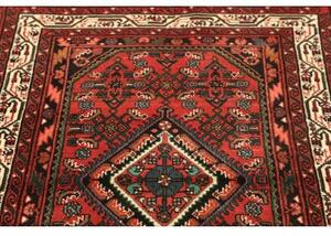Tappeto Hamadan Stilizzato Rosso Ruggine Nero 100x150 Cm