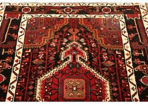 Tappeto Hamadan Stilizzato Rosso Scuro Nero 107x165 Cm