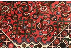 Tappeto Hamadan Stilizzato Rosso Avorio 104x152 Cm