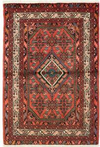 Tappeto Hamadan Stilizzato Rosso Ruggine Nero 100x150 Cm