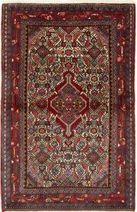Tappeto Hamadan Stilizzato Rosso Blu 110x172 Cm
