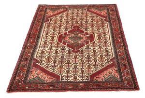 Tappeto Hamadan Stilizzato Avorio Rosso Mattone 103x152 Cm