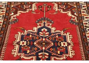 Tappeto Hamadan Stilizzato Rosso Blu Scuro 108x153 Cm