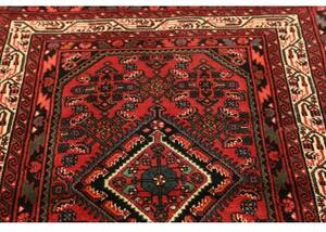 Tappeto Hamadan Stilizzato Rosso Mattone Blu Scuro 103x156 Cm