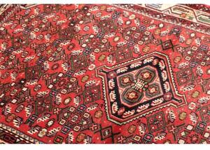 Tappeto Hamadan Stilizzato Rosso Avorio 105x155 Cm