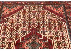 Tappeto Hamadan Stilizzato Avorio Rosso Mattone 103x152 Cm
