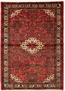 Tappeto Hamadan Stilizzato Rosso Avorio 101x162 Cm