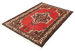Tappeto Hamadan Stilizzato Rosso Blu Scuro 108x153 Cm
