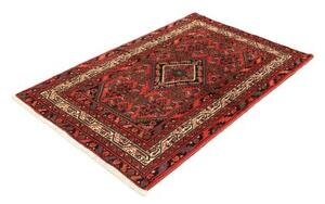 Tappeto Hamadan Stilizzato Rosso Mattone Blu Scuro 103x156 Cm
