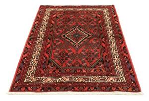 Tappeto Hamadan Stilizzato Rosso Mattone Blu Scuro 103x156 Cm