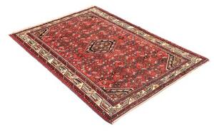 Tappeto Hamadan Stilizzato Rosso Avorio 105x155 Cm