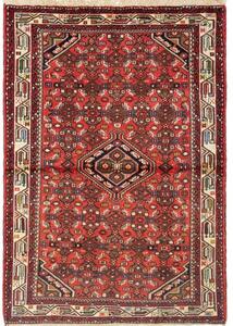 Tappeto Hamadan Stilizzato Rosso Avorio 105x155 Cm