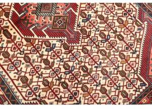 Tappeto Hamadan Stilizzato Avorio Rosso Mattone 103x152 Cm