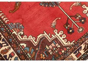 Tappeto Hamadan Stilizzato Rosso Blu Scuro 108x153 Cm