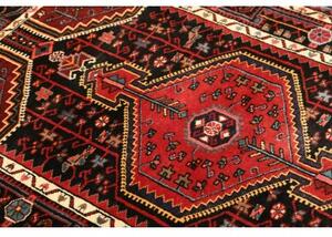 Tappeto Hamadan Stilizzato Rosso Nero 101x152 Cm